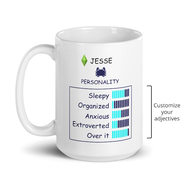 THE SIMS Custom Personality Traits Mug - Personalized traits