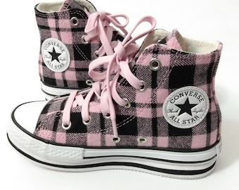 plaid converse shoes
