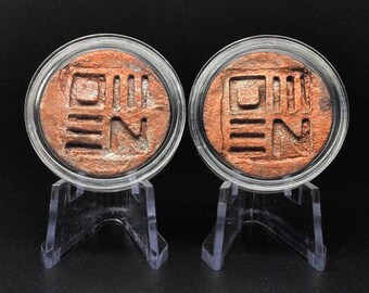 SIEGE MARK Coin [SGM C02] - Handmade Clay, Copper, Limited Edition Pair, 27mm
