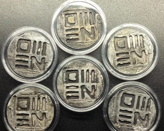 COLD CHRONICLE Coin [CDC S06] - Handmade Clay, Silver, Limited Edition Set, 27mm