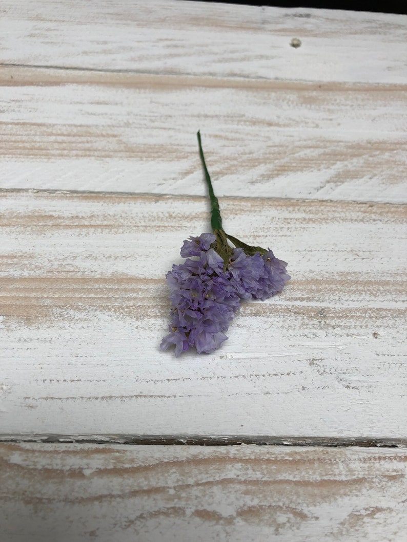 Dried Flower Hair Pins/Wires in shades of Blue, Purple and Lilac. Lilac Statice
