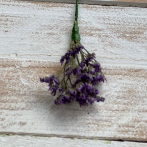 Dried Flower Hair Pins/Wires in shades of Blue, Purple and Lilac. Purple Limonium