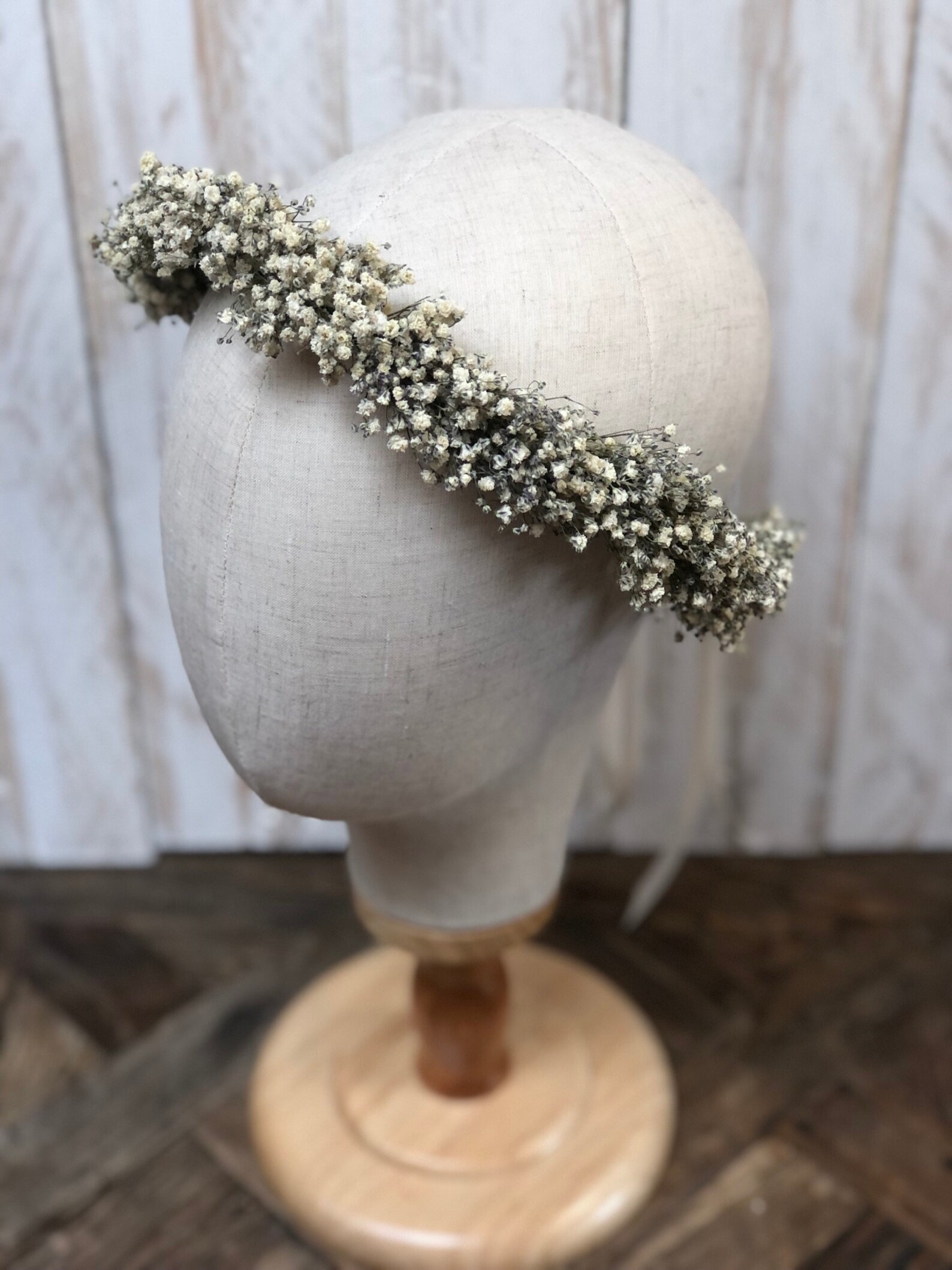 Gypsophila Flower Crown Dried Flower Crown Boho Flower Etsy
