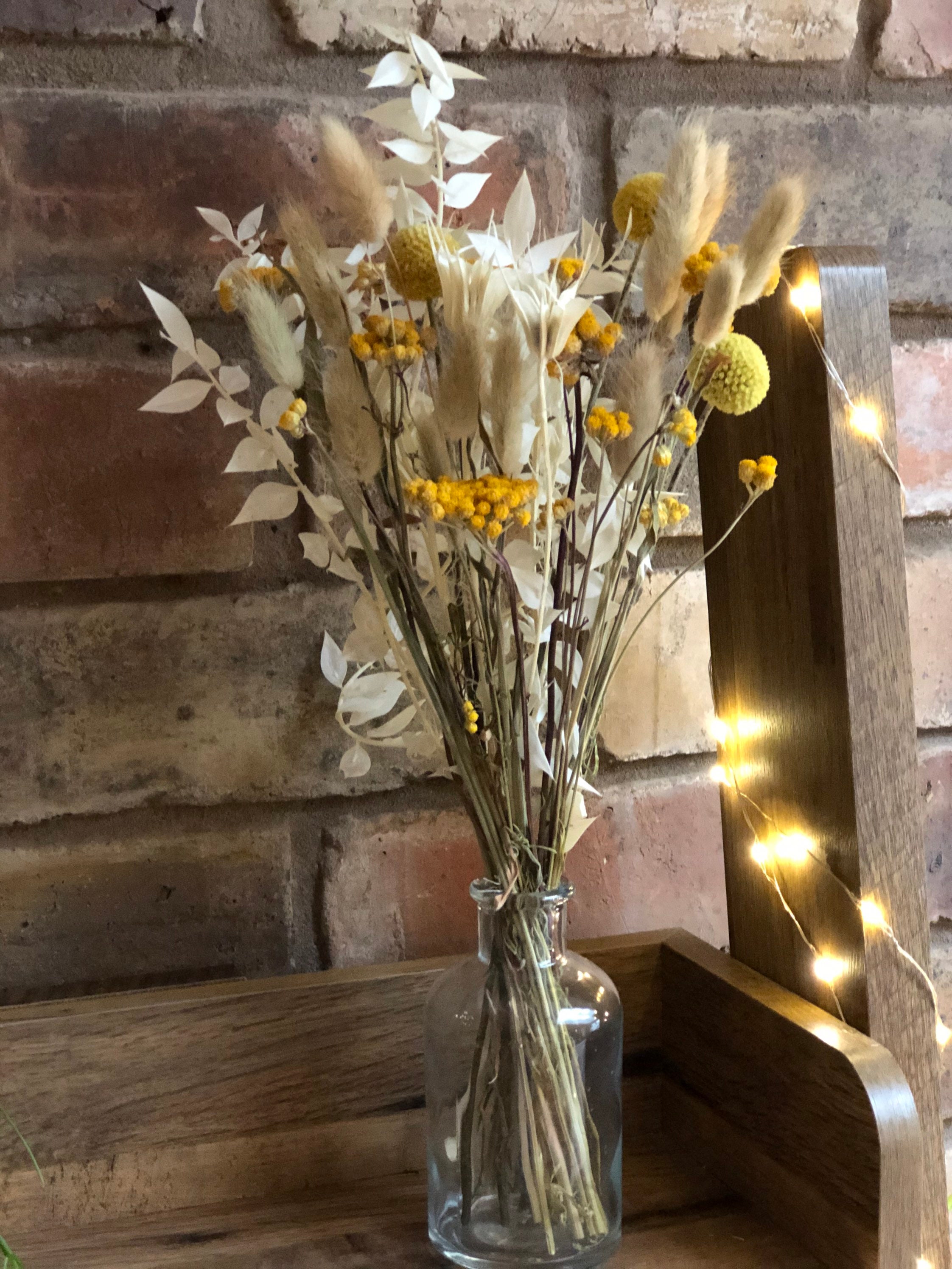 A pretty vase of dried flowers. Dried flowers with vase in Etsy