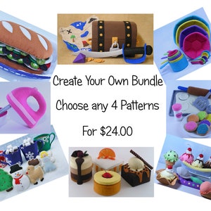 Create Your Own Felt Food Pattern Bundle