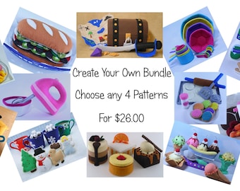 Create Your Own Felt Food Pattern Bundle