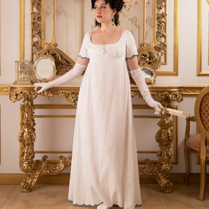 White Regency gown/ Regency dress of Jane Austen