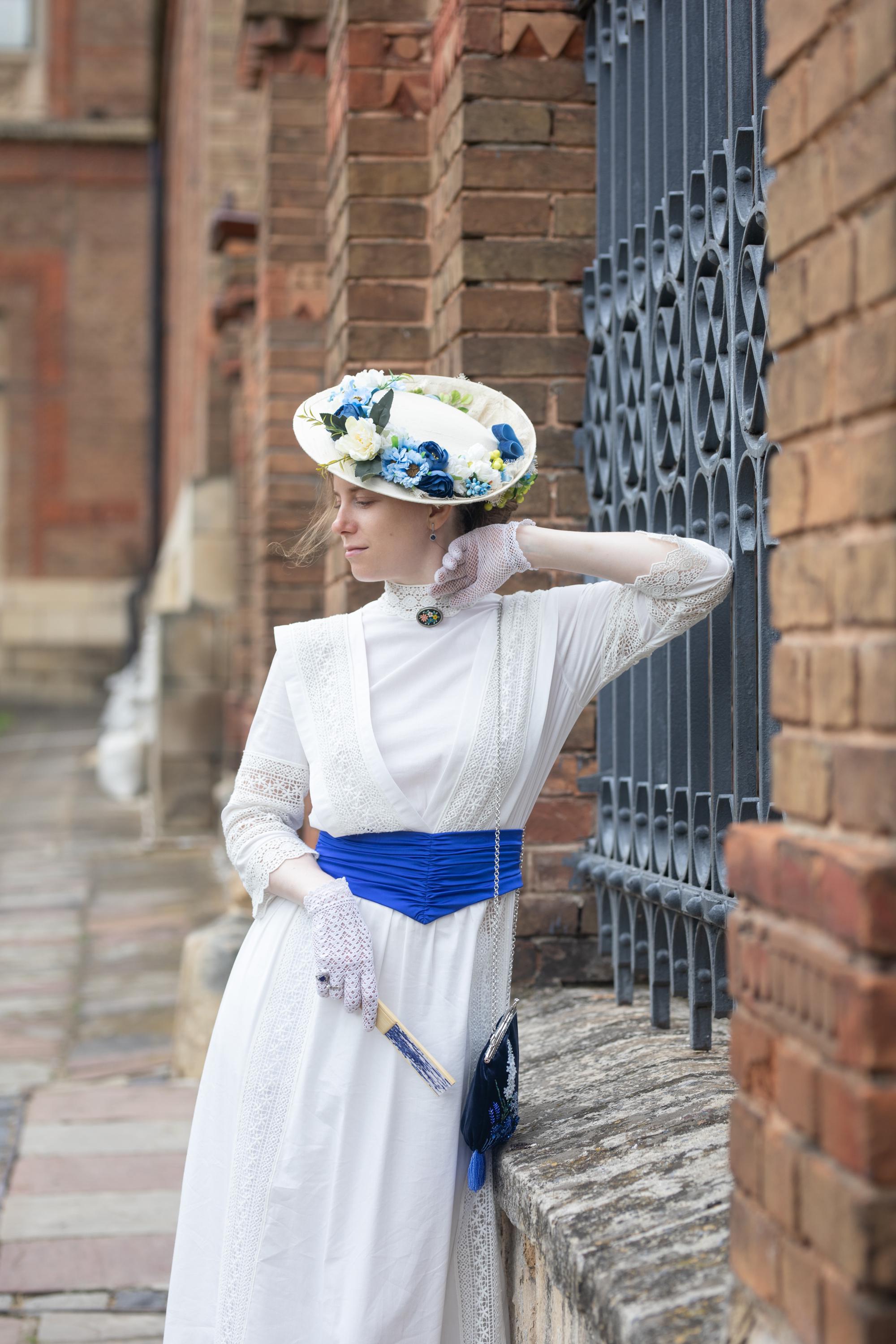 Cintura Edoardiana Fatta A Mano In Cotone, Costume Storico Per Teatro, Nuova Con Etichette - Foto 5