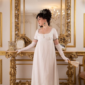 White Regency Gown/ Regency Dress of Jane Austen - Etsy