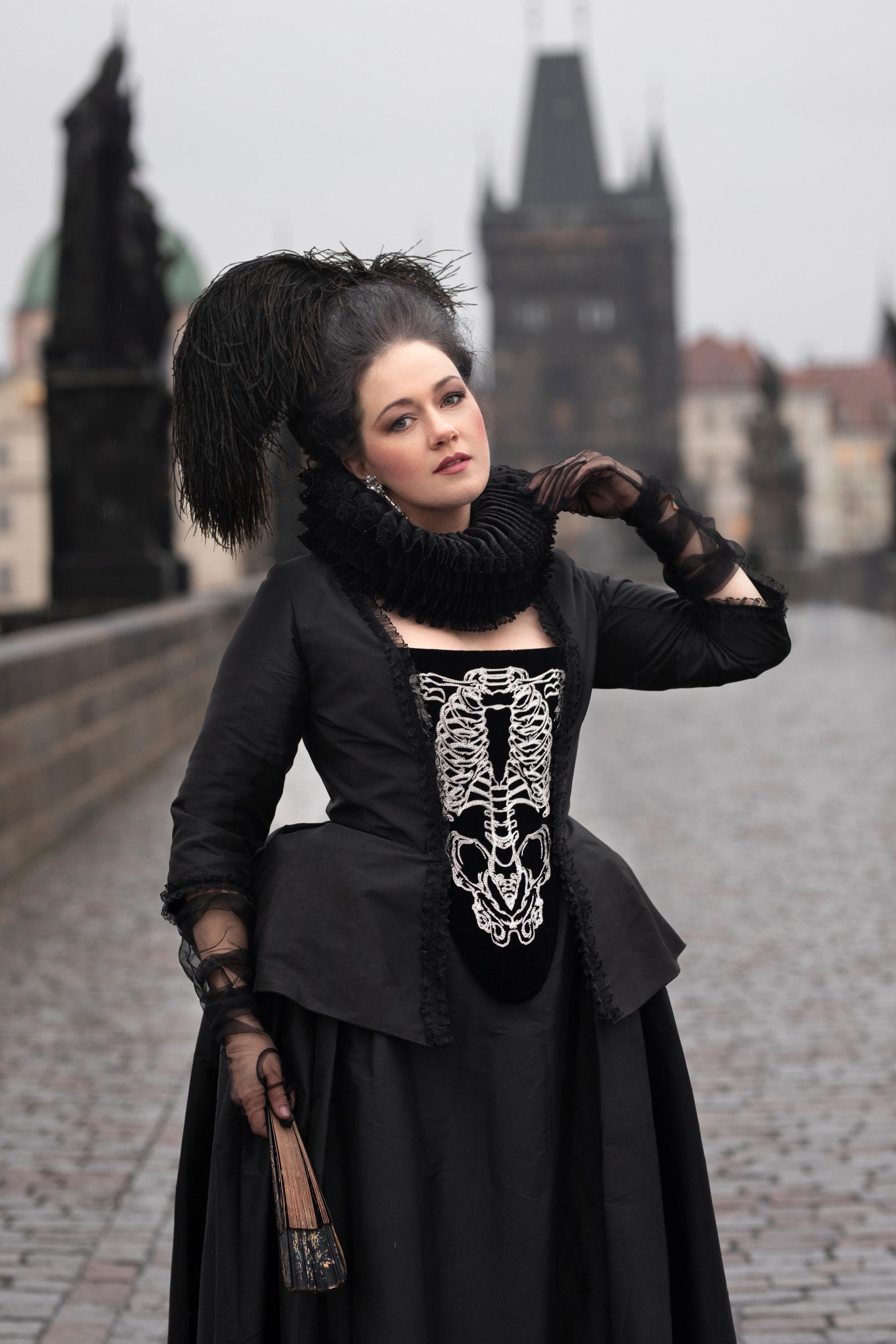 Black Gothic Rococo Costume: 18th Century Venice Carnival Gown - Etsy