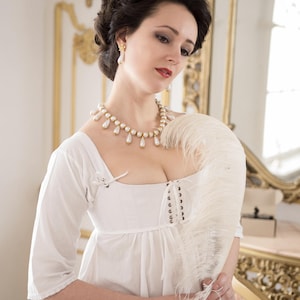 Regency Front Laced Short Stays. 1800s Empire Corset Bustier