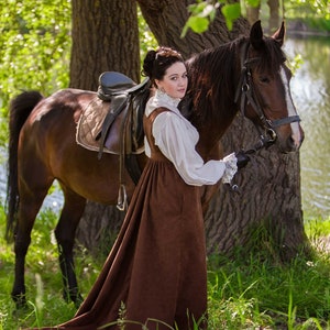 Regency Riding Habit: 19th Century Equestrian Skirt