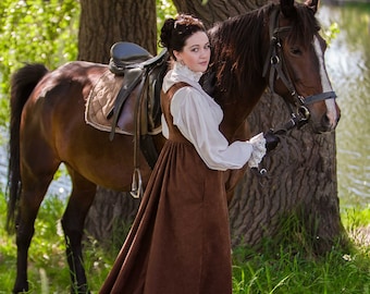 Abito da equitazione Regency: gonna equestre del XIX secolo