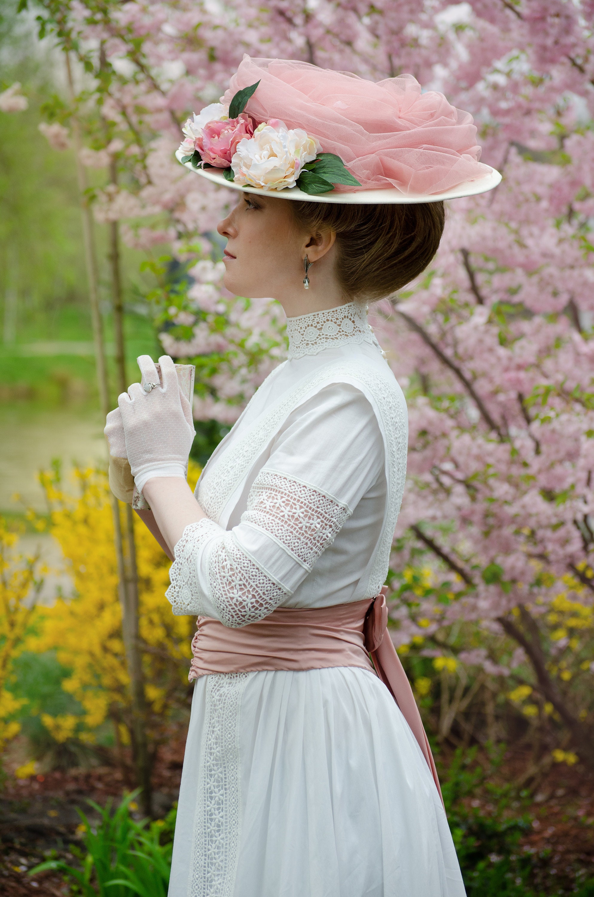 Cappelli con visiera parasole con stampa di fiori di papavero
