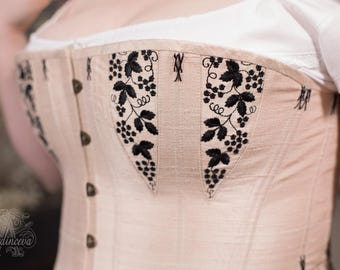 Flora Embroidery Corset / Handmade Bustier - Etsy