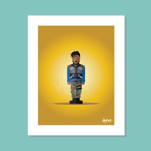 Killmonger - 8 x 10" minimalistischen Black Panther TV Tv Film Film Kunstwerk Druck Poster Charakter Portrait