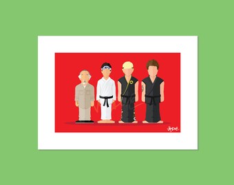 Karate Kid Minimalist Portrait Print - 80er Jahre Film Poster