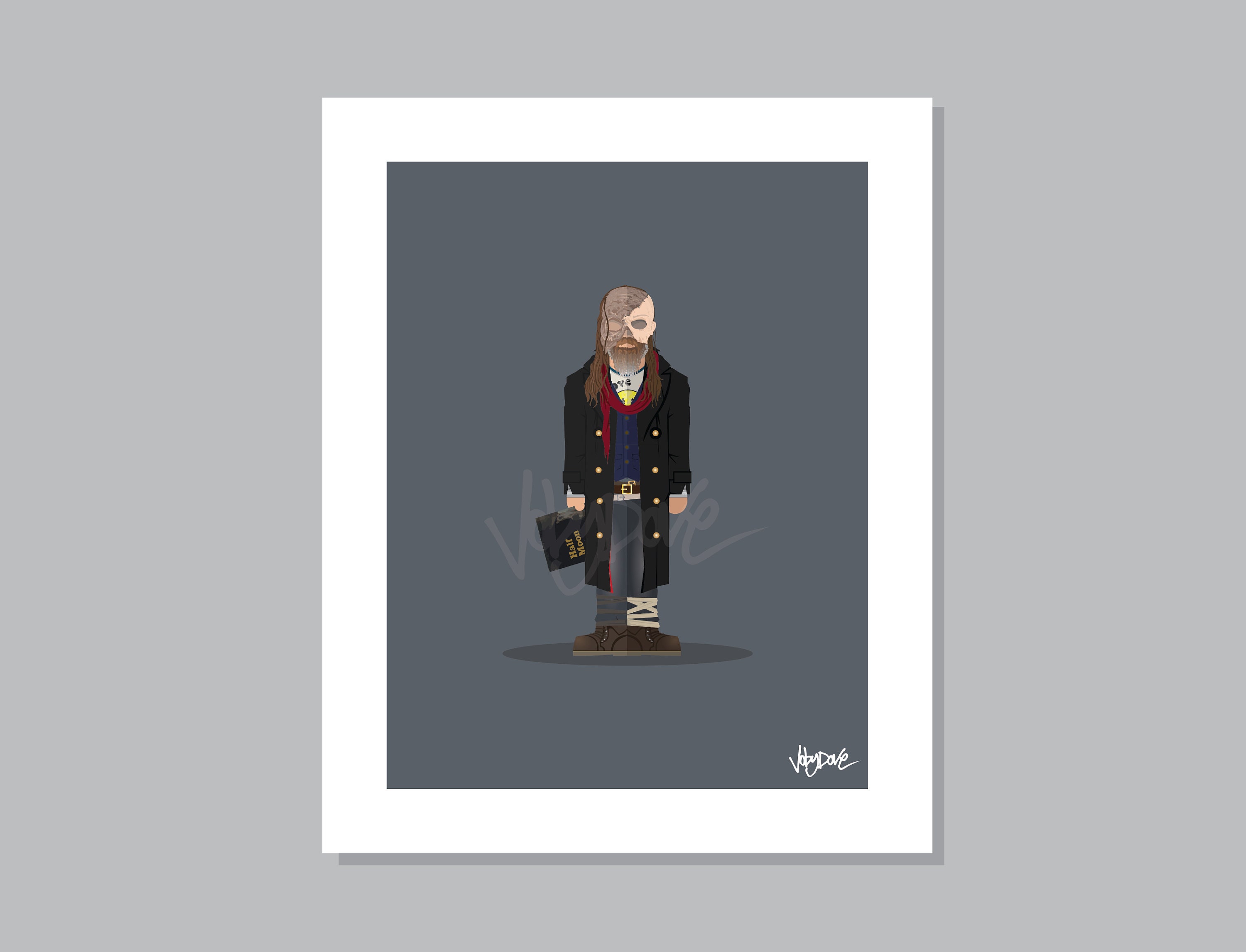 Beta - 8x10" Minimalist The Walking Dead TV Television Movie Film Artwork Print Poster Character Portrait