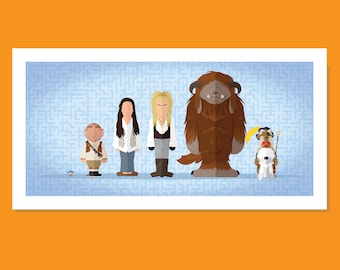 Labyrinth -  420x210mm Minimalist TV Television Movie Film Artwork Print Poster Character Portrait
