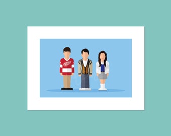 Ferris Bueller's Day Off Print – Minimalist Movie Poster Art (A3 420x297mm)