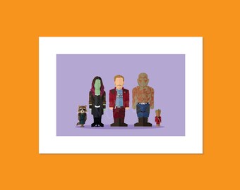Guardians of the Galaxy Print – Minimalist Movie Poster, Character Portrait
