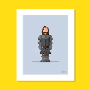 May include: A digital illustration of a man in a gray and black suit of armor with a brown belt and brown hair. The background is light blue.