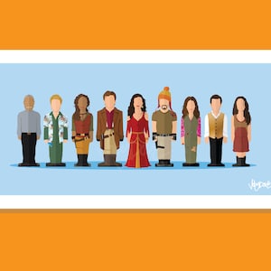 Firefly - 420x210mm Minimalista TV Televisión Película Película Arte Impresión Póster Personaje Retrato