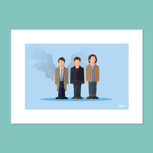 Supernatural - A3 420x297mm Minimalist TV Tv Film Film Bild Poster Charakter Portrait