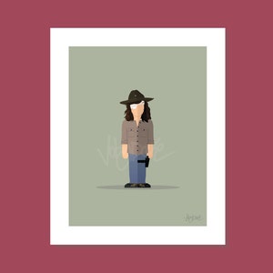 Puede incluir: Una ilustración digital de un personaje que lleva una camisa marrón, pantalones vaqueros azules y un sombrero verde. El personaje sostiene un arma en su mano derecha. El fondo es de color verde claro.