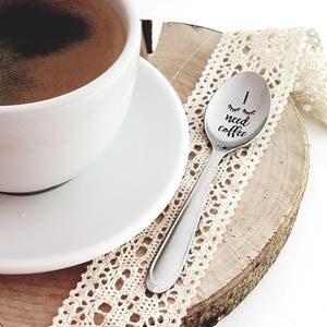 Engraved Spoon: I Need Coffee - Funny Gift for Coffee Lover