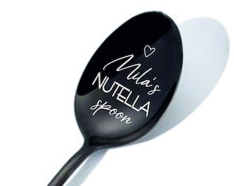 Personalized Engraved Stainless Steel Spoon: Nutella, Coffee, Tea