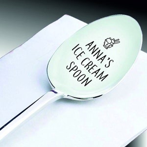 Engraved Ice Cream Spoon: Personalized Stainless Steel Coffee Spoon