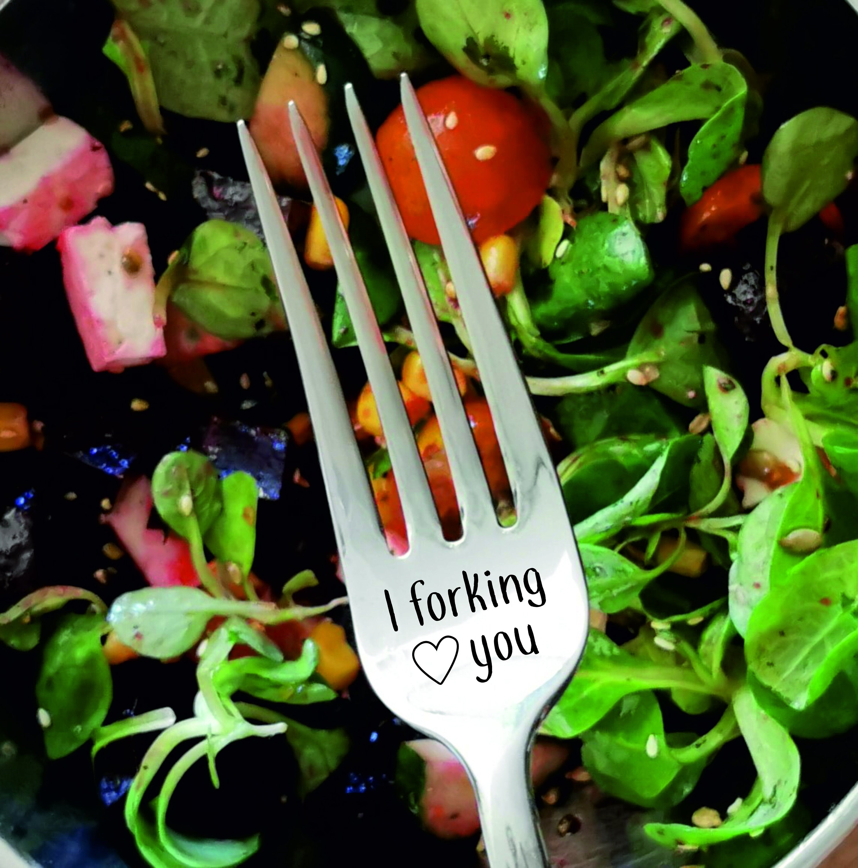 I forking love You gift for boyfriend girlfriend, Anniversary Valentines birthday present for her him, engraved best wife husband ever fork