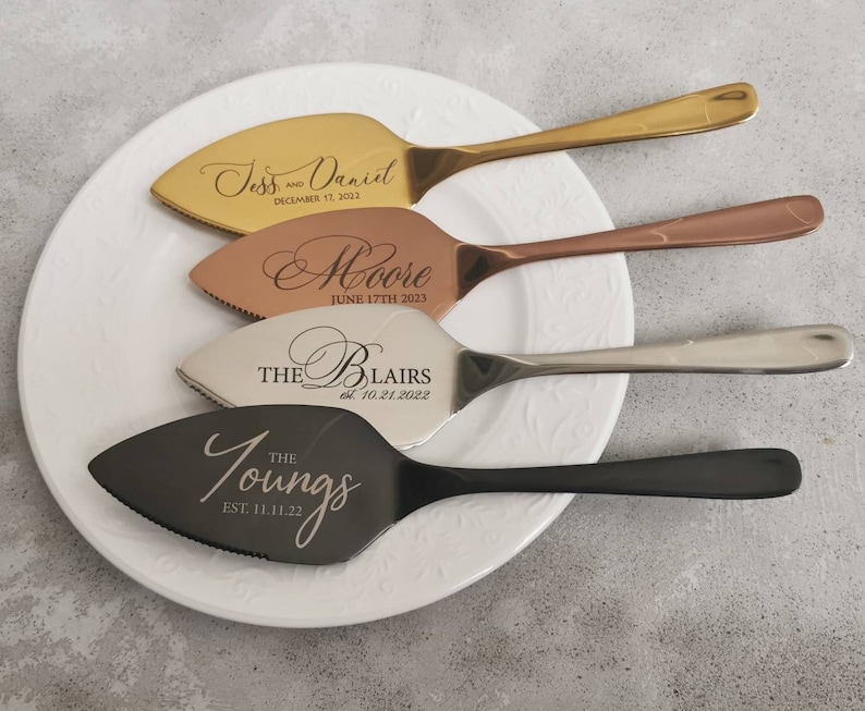 Personalized Wedding Cake Cutting Set GIFT WRAPPED Custom Etsy