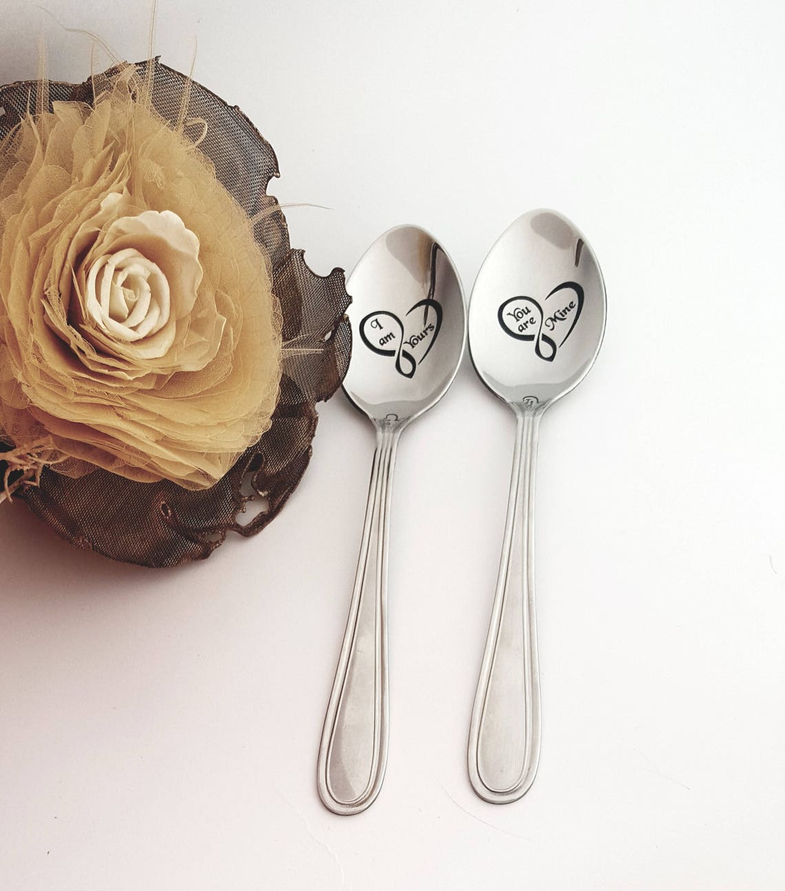 Wedding gift for kitchen engraved spoons for couple happy Etsy