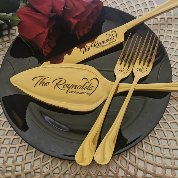 Custom Engraved Wedding Cake Cutter Etsy