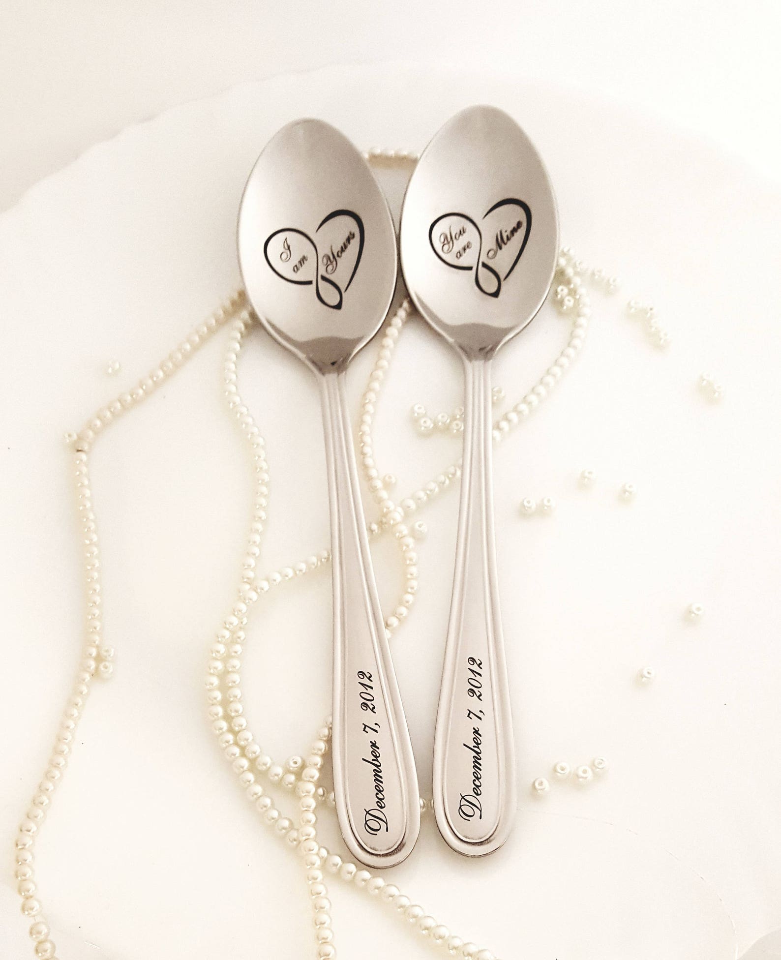 Wedding Gift for Kitchen Engraved Spoons for Couple Happy | Etsy