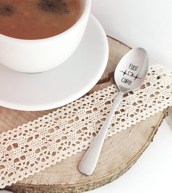 ‘But First Coffee’ Stainless Steel Espresso Spoon – Engraved Novelty Spoon With Gift Box, Dishwasher Safe - View #9