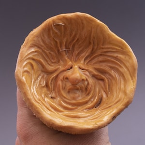 OOAK chanterelle mushroom from the magic forest for VASE, toy fantasy art
