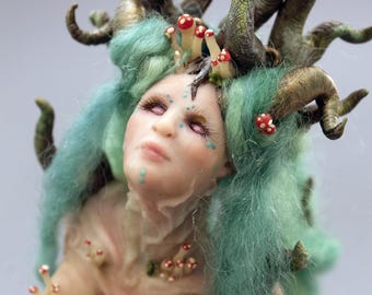 OOAK Art Doll, Magical Dryad Fairy, Fantasy