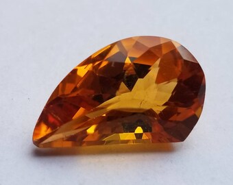 Outstanding Yellow Topaz Faceted Gemstone Top Quality Natural Citrine Topaz Faceted Loose Gemstone Yellow Topaz Fancy Shape Size 11x19 MM