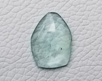 6x5-10x5 MM, Natural Aquamarine Rose Cut Slices Aquamarine Designer Slices Aquamarine Faceted Slices Aquamarine Slices