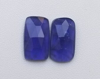 Iolite Leaf Carved Slices Iolite Slices Natural Iolite Carved Slices Iolite Carved Slices 16x9-8x7 MM,