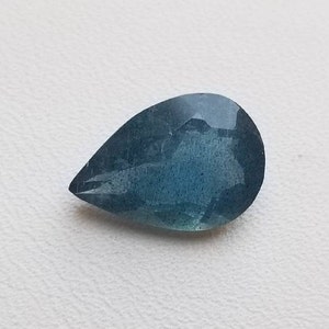 3.45 CTS Natural Moss Aqua Faceted Loose Gemstone For Jewelry Setting  Outstanding Moss Aqua Faceted Pear Shape  Semi Precious Faceted