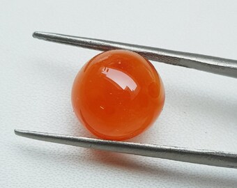 12x12 mm Carnelian Cabochon Calibrated Stone for Ring  Natural Carnelian Cabochon Round Shape  Semi Precious Loose Gemstone