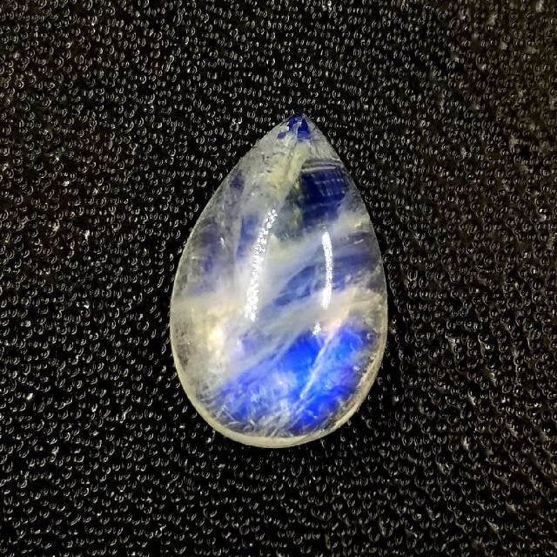 13.20 CTS Natural Blue Moonstone Cabochon Gemstone Top Quality Moonstone Cabochon Pear Shape HandPolished Moonstone Cabochon Gemstone