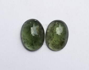 Natural Tourmaline Cabochon  Loose Gemstone  Tourmaline Oval Shape  Tourmaline Cabochon  Tourmaline Pairs  Green Tourmaline Pairs