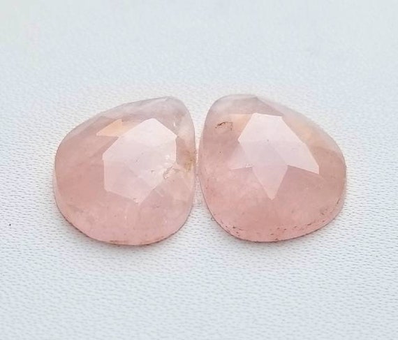 Rose Quartz Gemstone Cut Stone-Rose Quartz Cut Stone-Natural Rose Quartz Faceted Cut Pear Shape Gemstone-High Quality-Wholesalegems