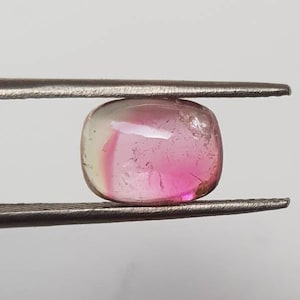 Natural Watermelon Tourmaline Cabochon Watermelon Tourmaline Cabochon Cushion Shape Loose Semi Precious Gemstone Size 7.5x10x4.5 MM