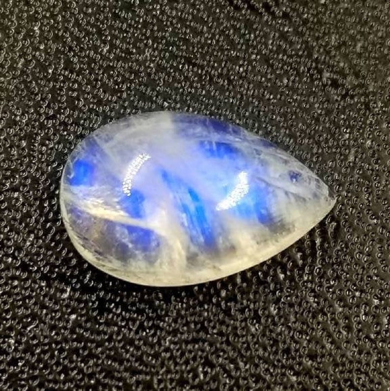 13.20 CTS Natural Blue Moonstone Cabochon Gemstone Top Quality Moonstone Cabochon Pear Shape HandPolished Moonstone Cabochon Gemstone